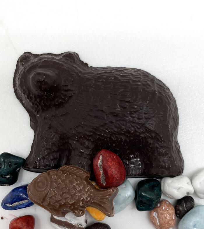Novelty chocolate bear.
