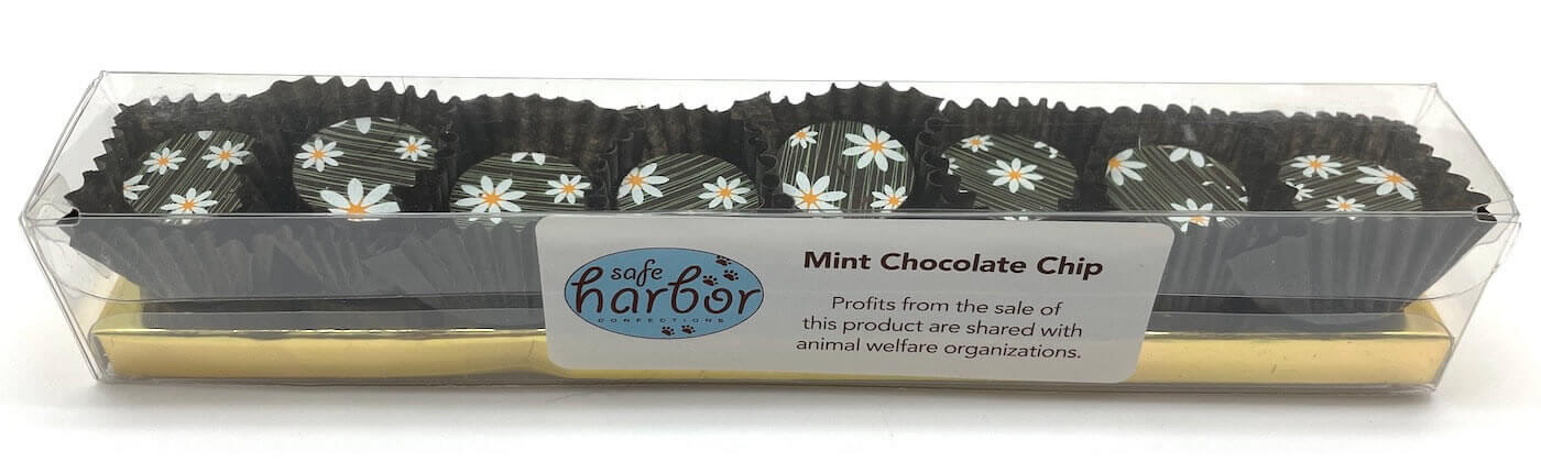 Mint-Chocolate-Chip-Filled Mint Chocolate Chip filled chocolate.
